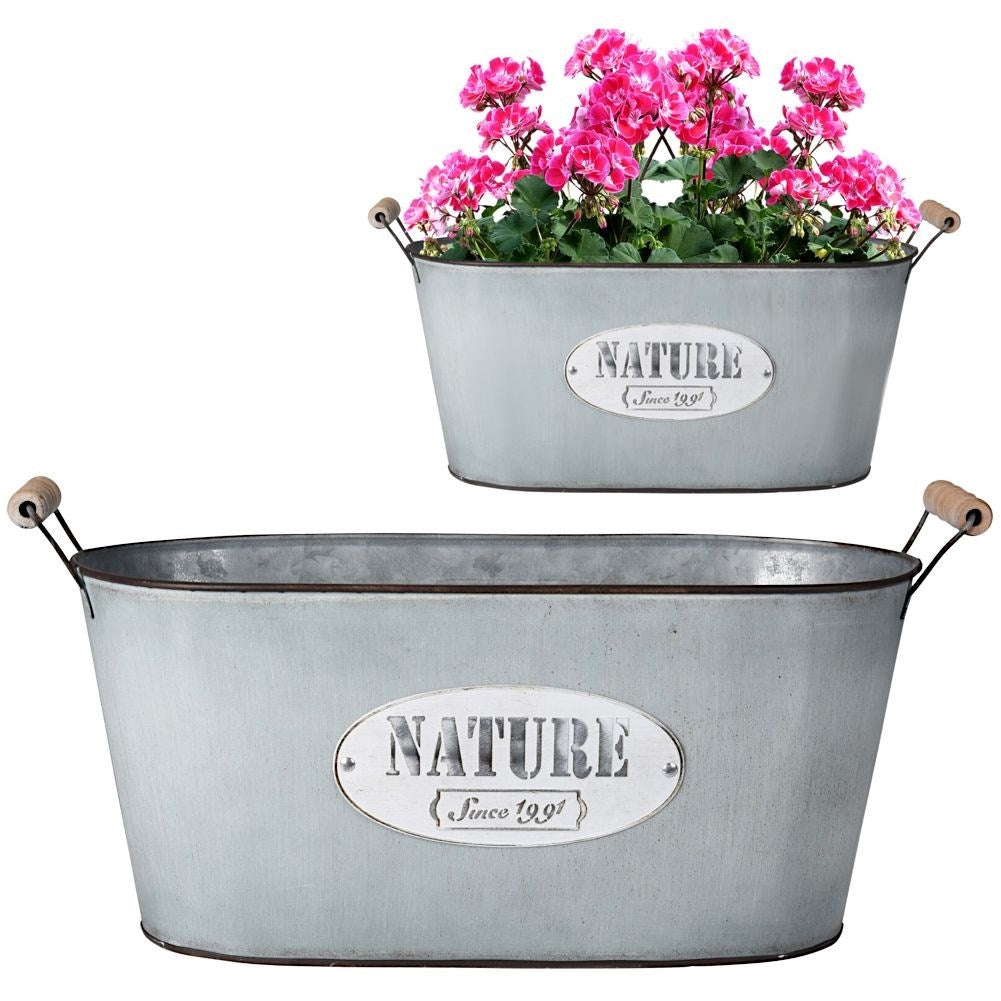 Unique retro metal pot with wooden handle for indoor/outdoor use