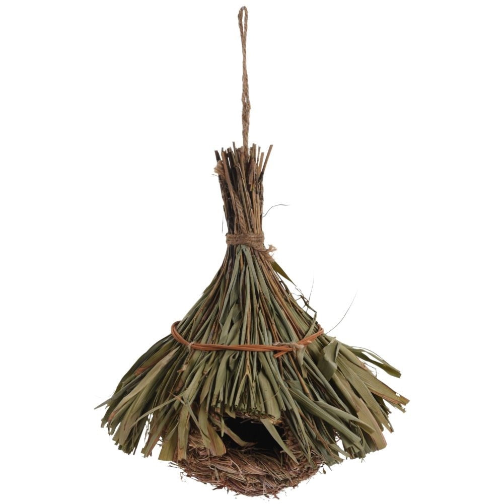 Unique straw birdhouse - perfect for garden and balcony