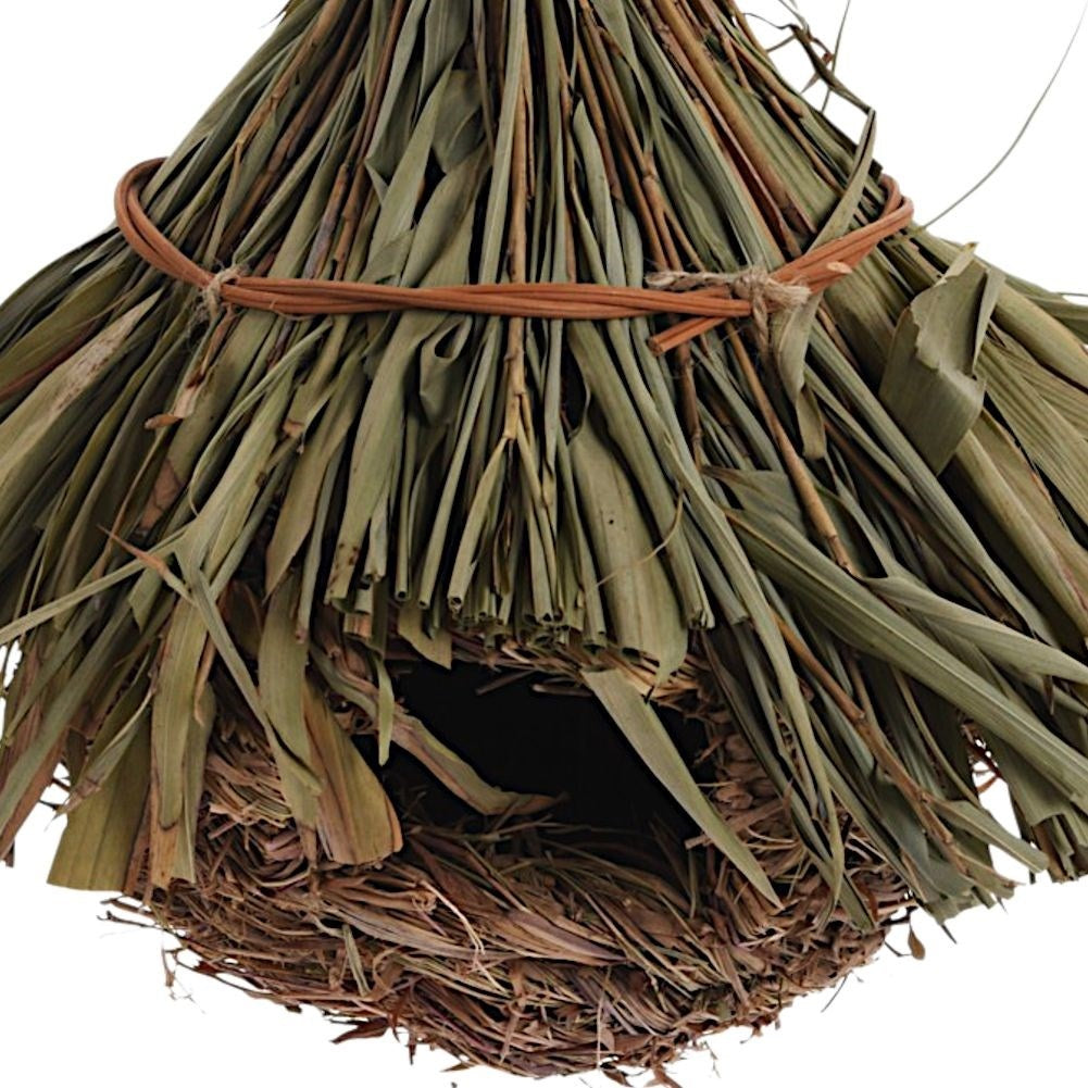 Unique straw birdhouse - perfect for garden and balcony
