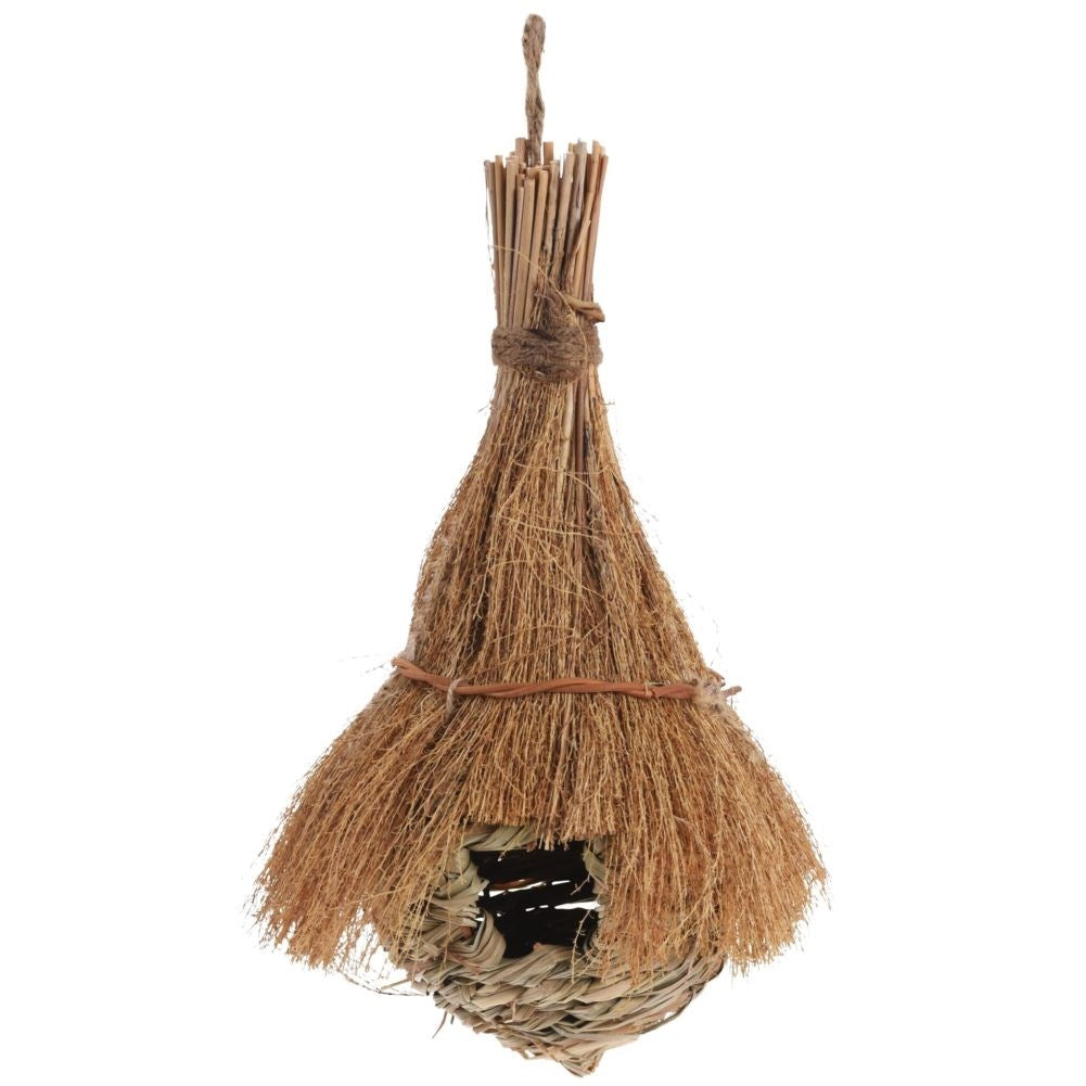 Unique straw birdhouse - perfect for garden or balcony