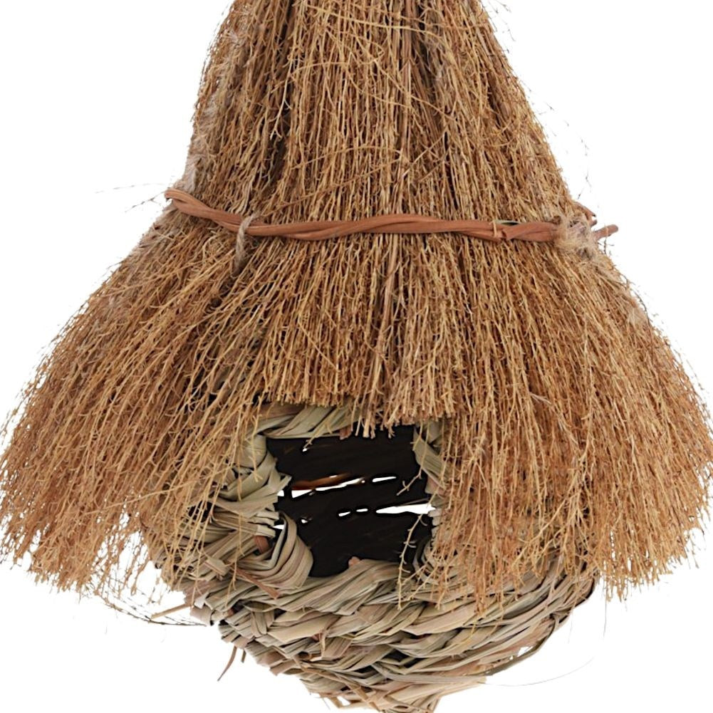 Unique straw birdhouse - perfect for garden or balcony