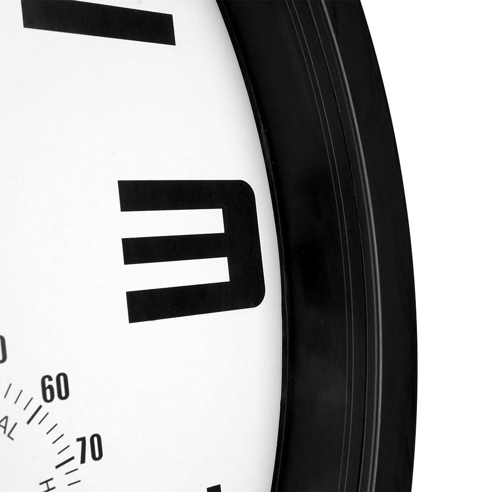 Unique wall clock 25cm with thermometer and hygrometer