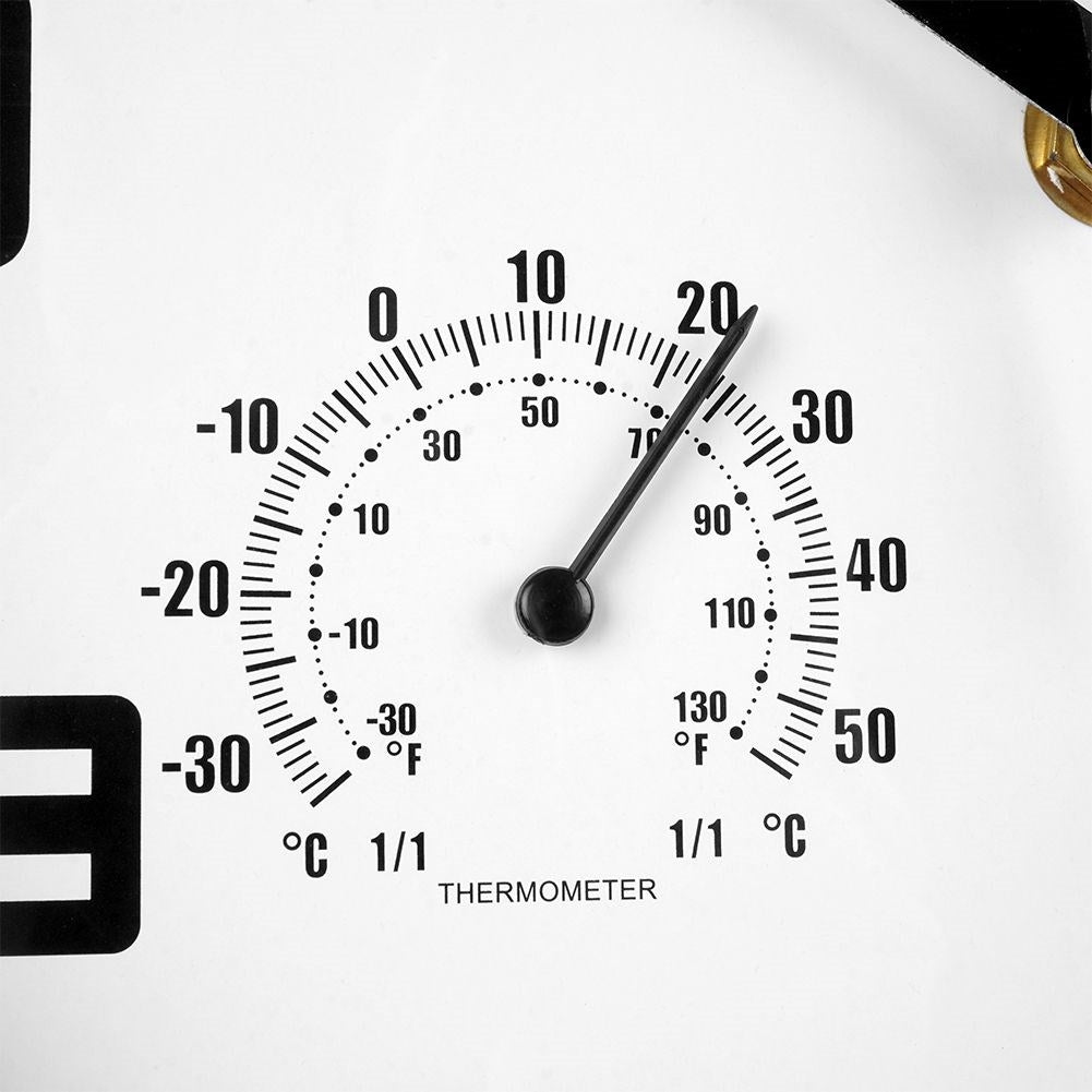 Unique wall clock 25cm with thermometer and hygrometer