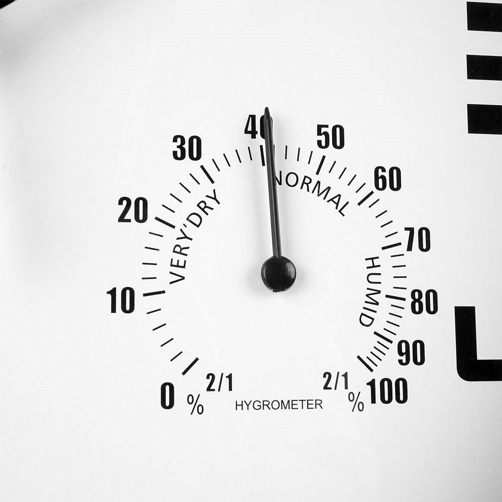 Unique wall clock 25cm with thermometer and hygrometer