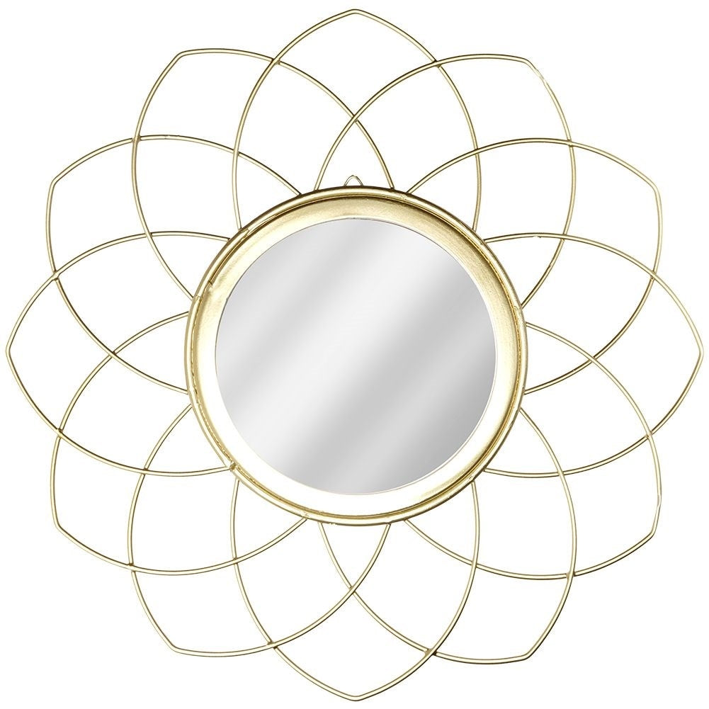 Unique wall mirror with gold frame - Effective home decoration