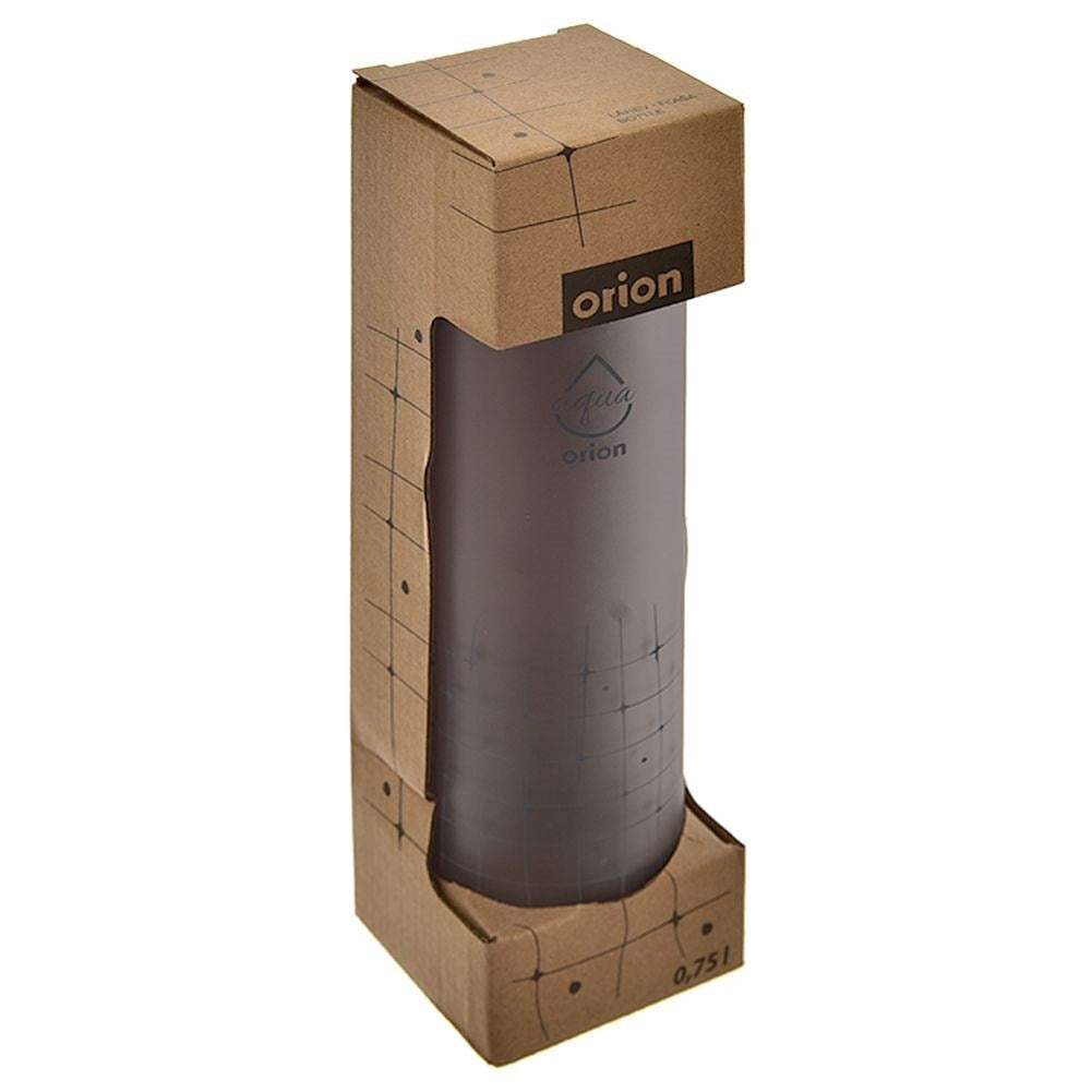 Unique water bottle with frosted look and steel lid
