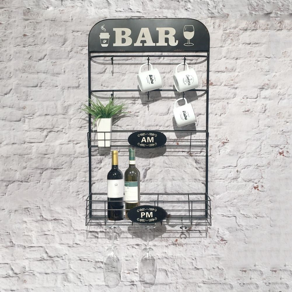 Unique wine rack in industrial LOFT style