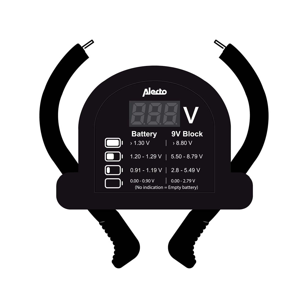 Universal Battery Tester for AA, AAA, C, D, 9V, Button Cells