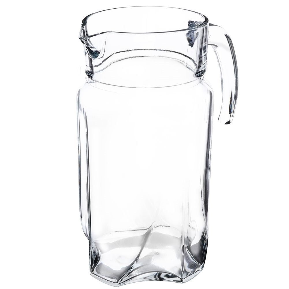 Universal Glass Jug with Lid and Spout for Beverages