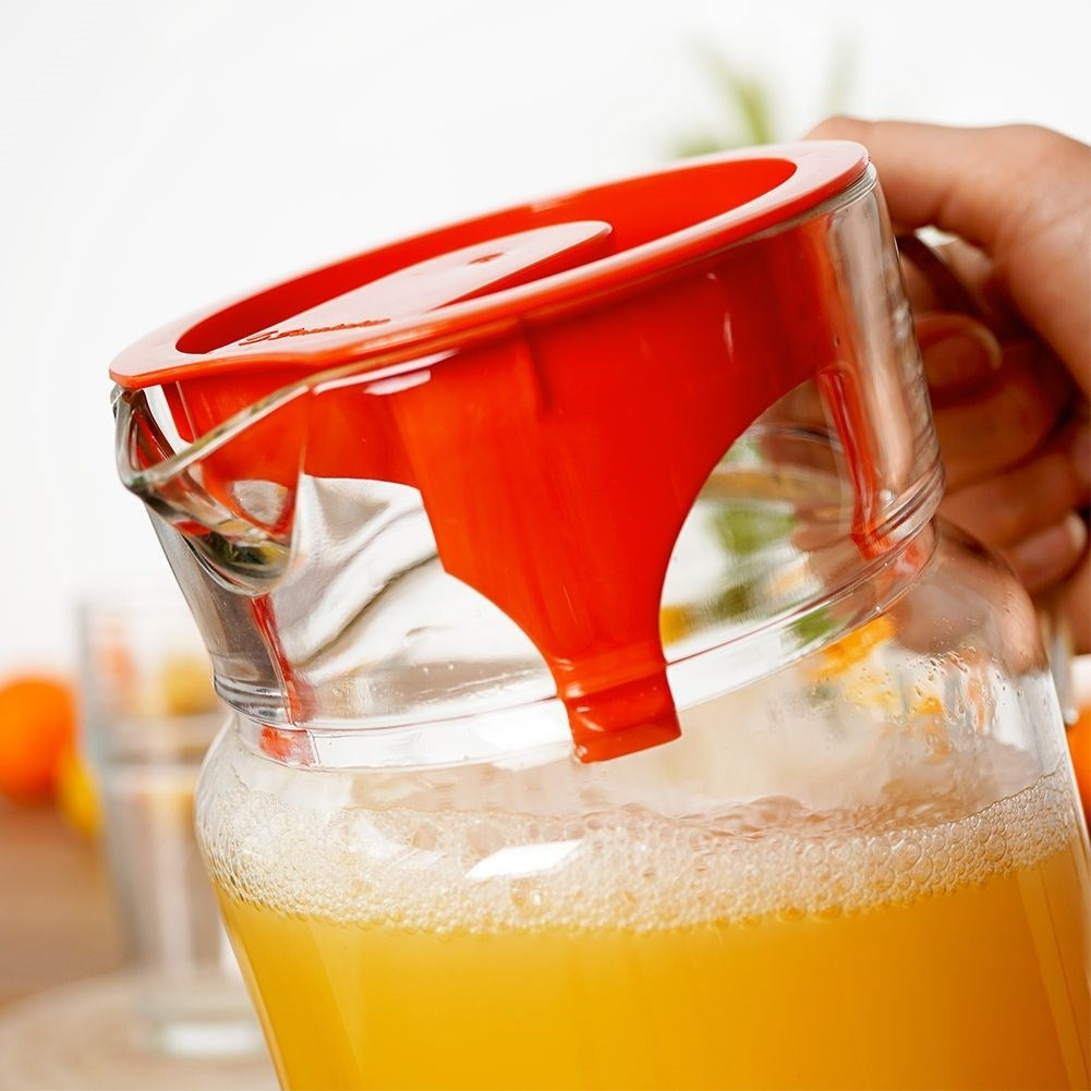 Universal Glass Jug with Lid and Spout for Beverages