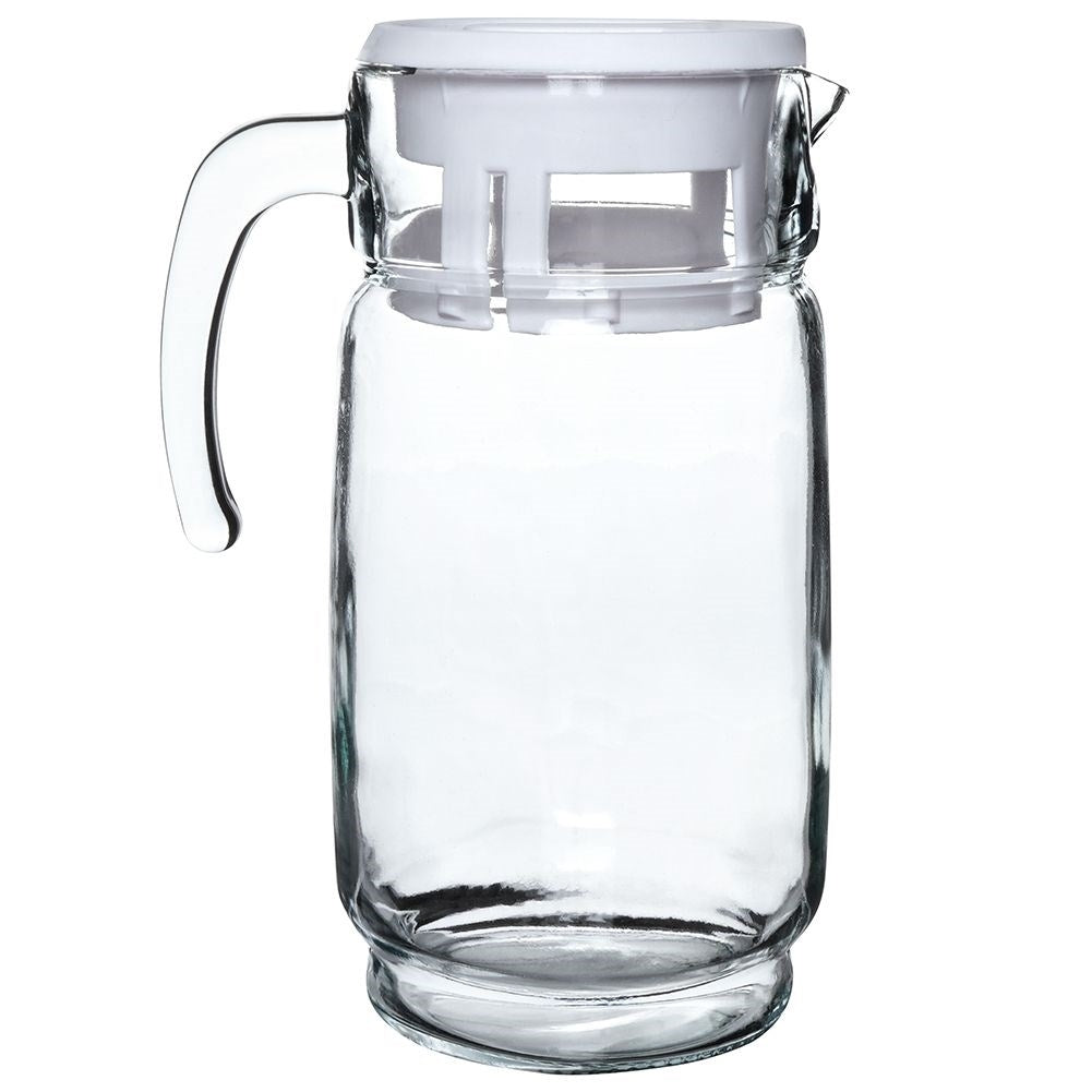 Universal Glass Jug with Lid for Beverages