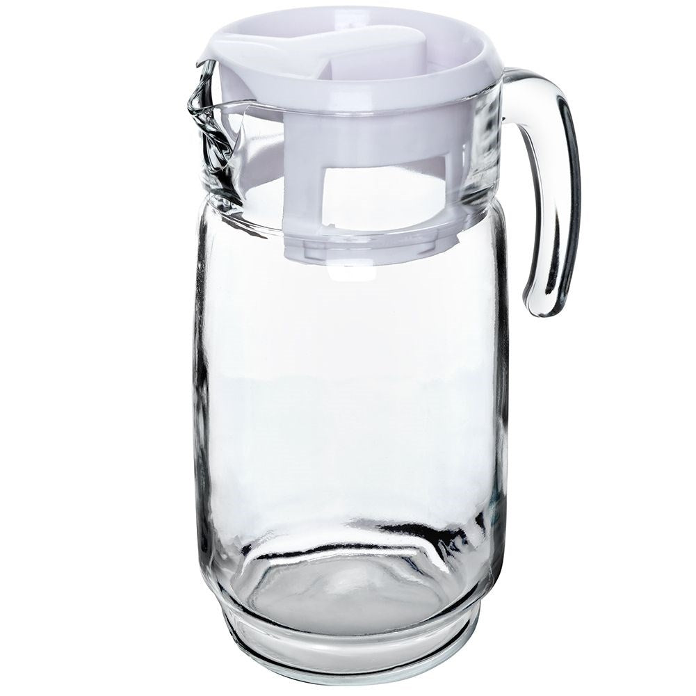 Universal Glass Jug with Lid for Beverages