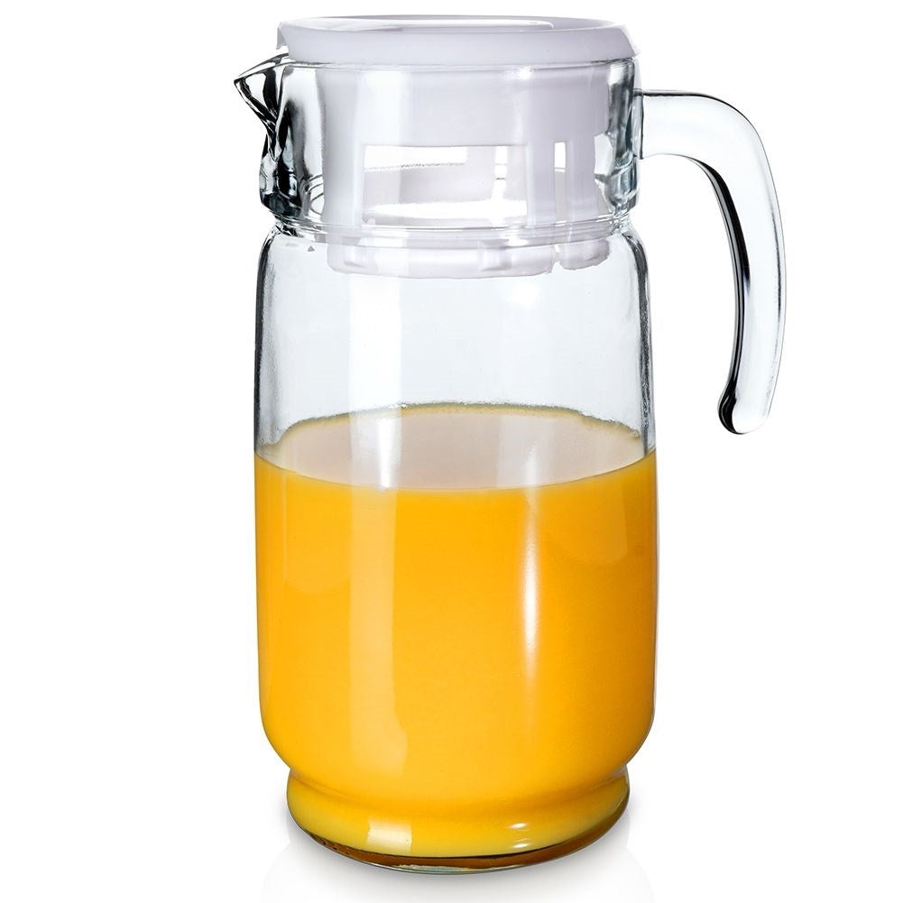 Universal Glass Jug with Lid for Beverages