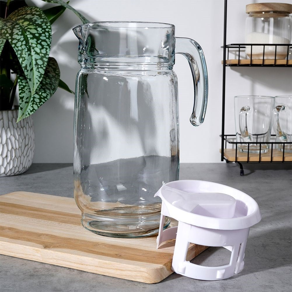 Universal Glass Jug with Lid for Beverages