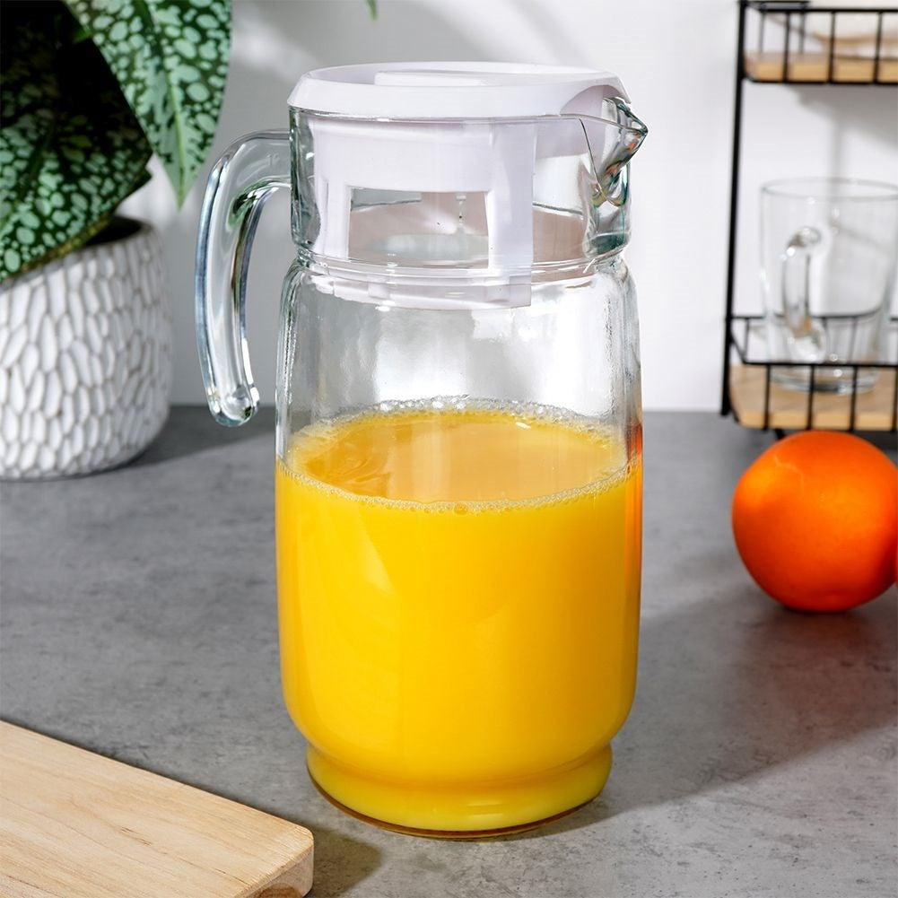 Universal Glass Jug with Lid for Beverages