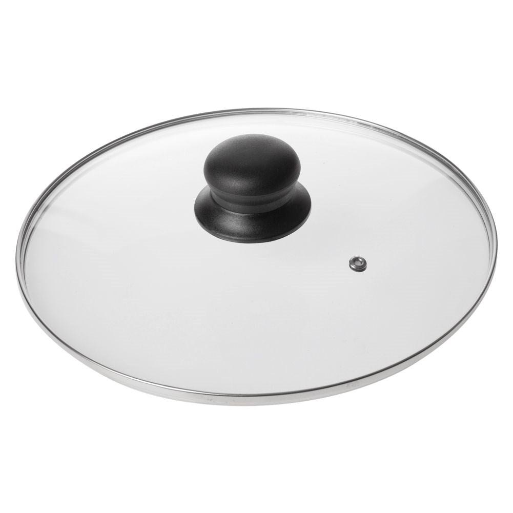 Universal Glass Lid for Pots and Frying Pans with Steam Vent
