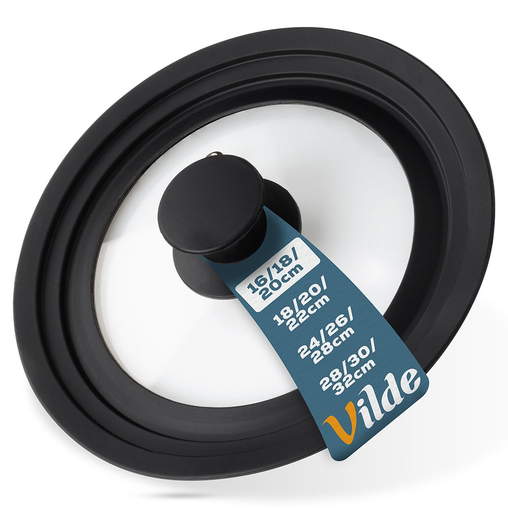 Universal Glass Lid with Silicone Rim, 16/18/20 cm