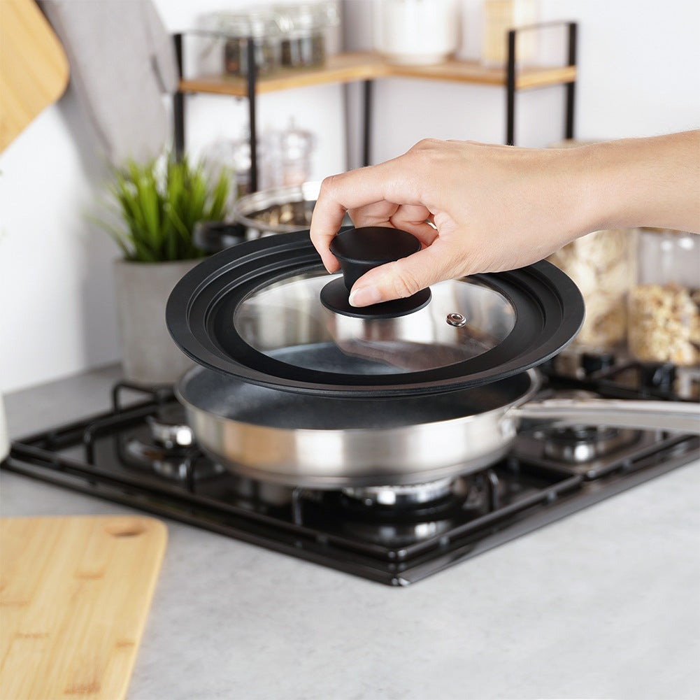 Universal Glass Lid with Silicone Rim, 16/18/20 cm
