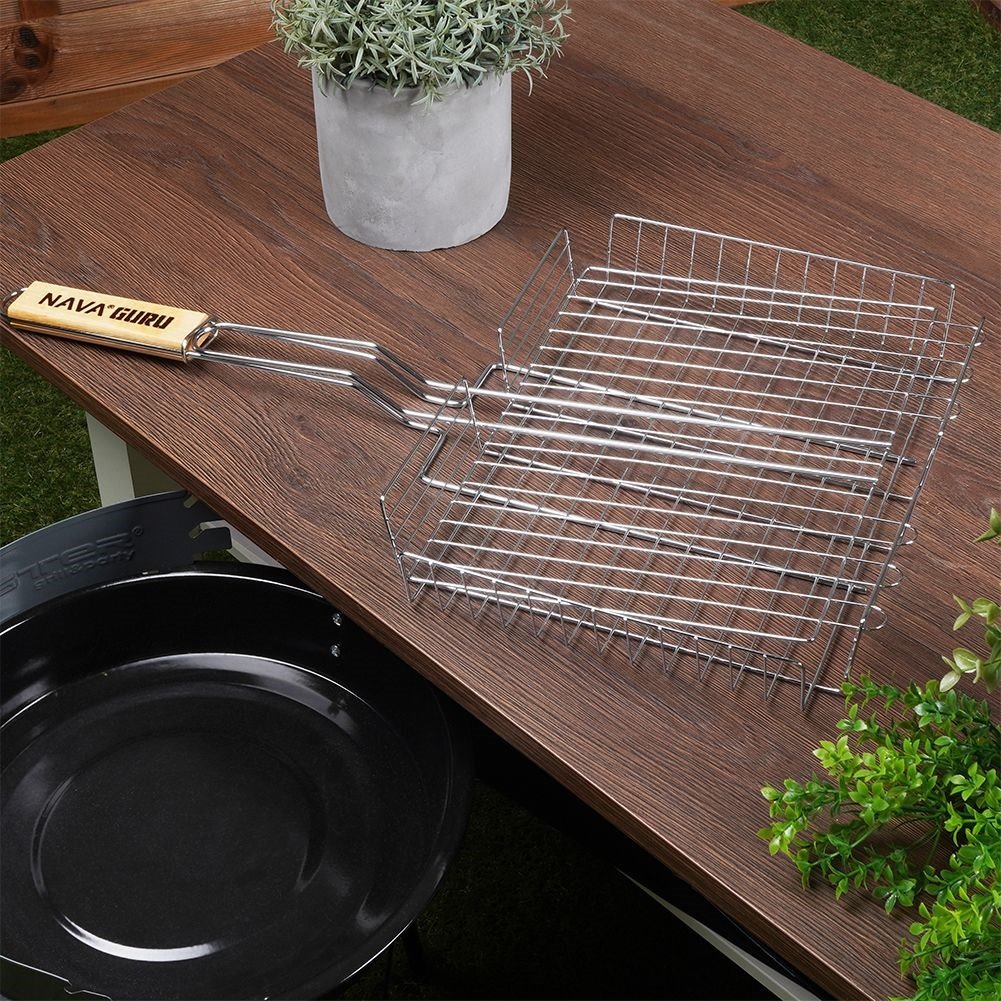 Universal Grill Basket with Handle for Easy Grilling