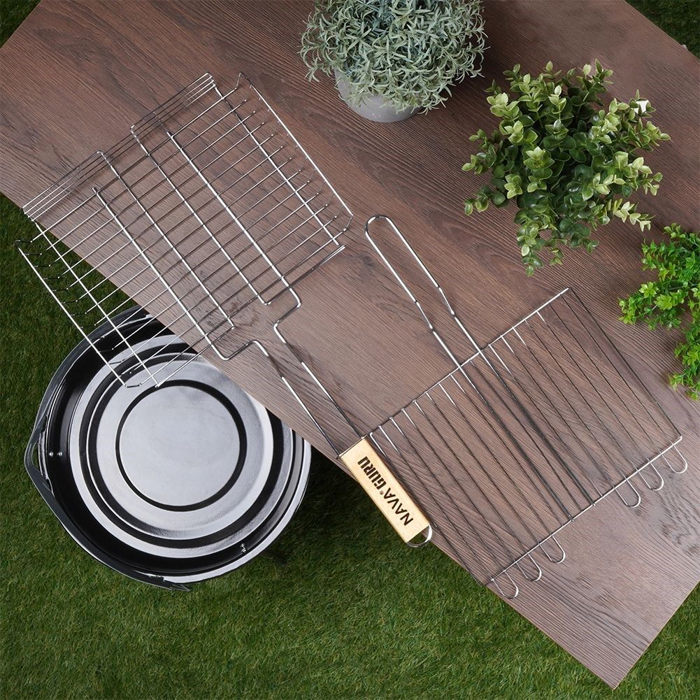 Universal Grill Basket with Handle for Easy Grilling