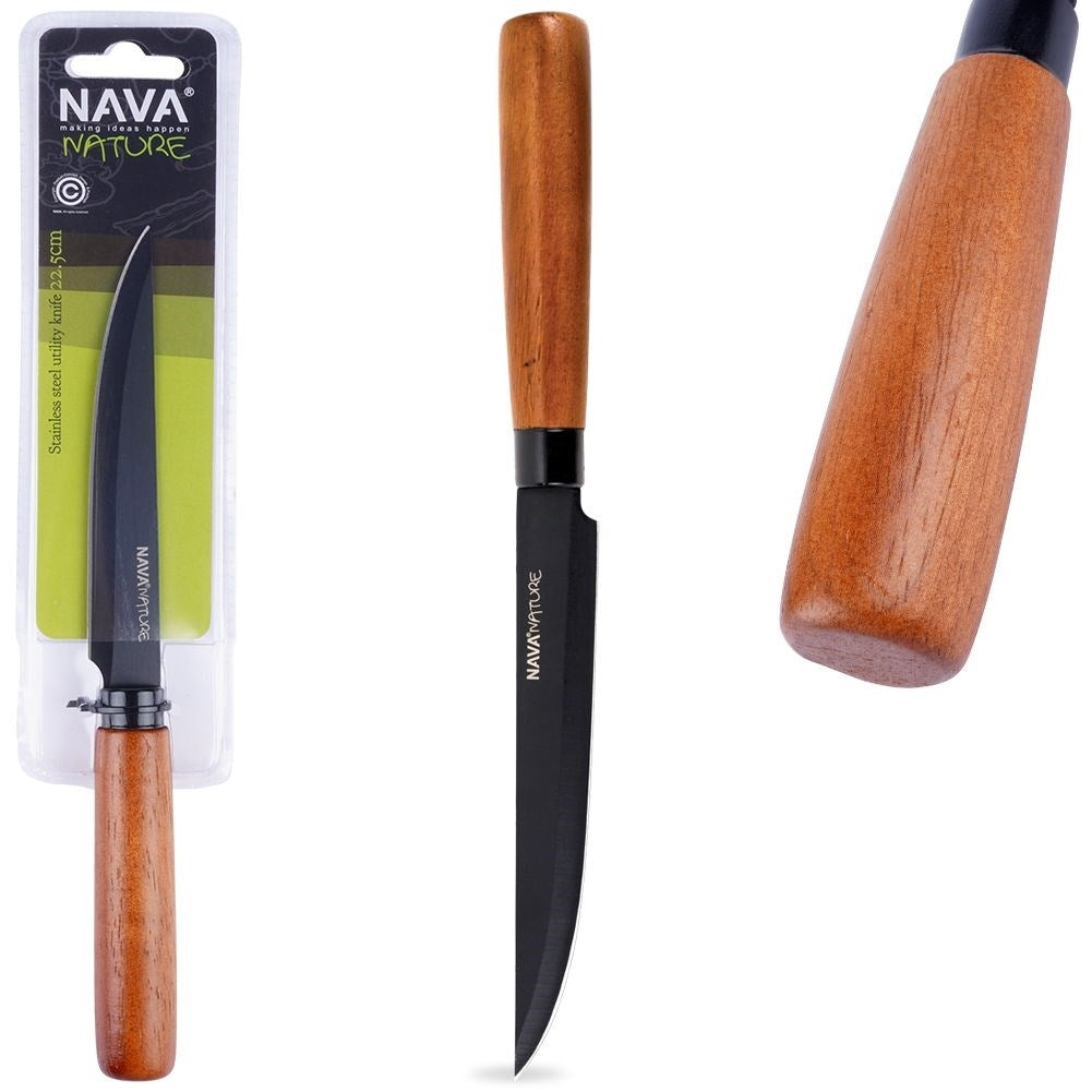 Universal Knife 12 cm Black Ergonomic Handle For Fruits & Vegetables