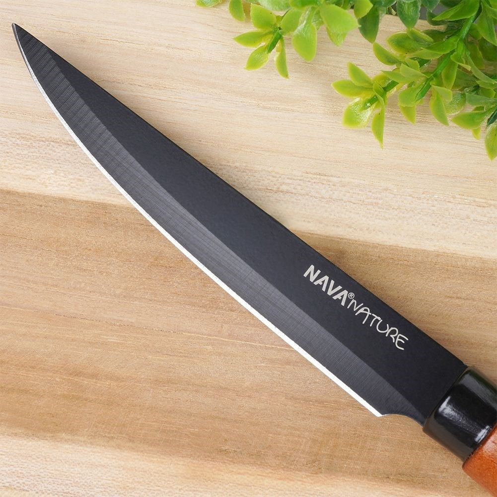 Universal Knife 12 cm Black Ergonomic Handle For Fruits & Vegetables