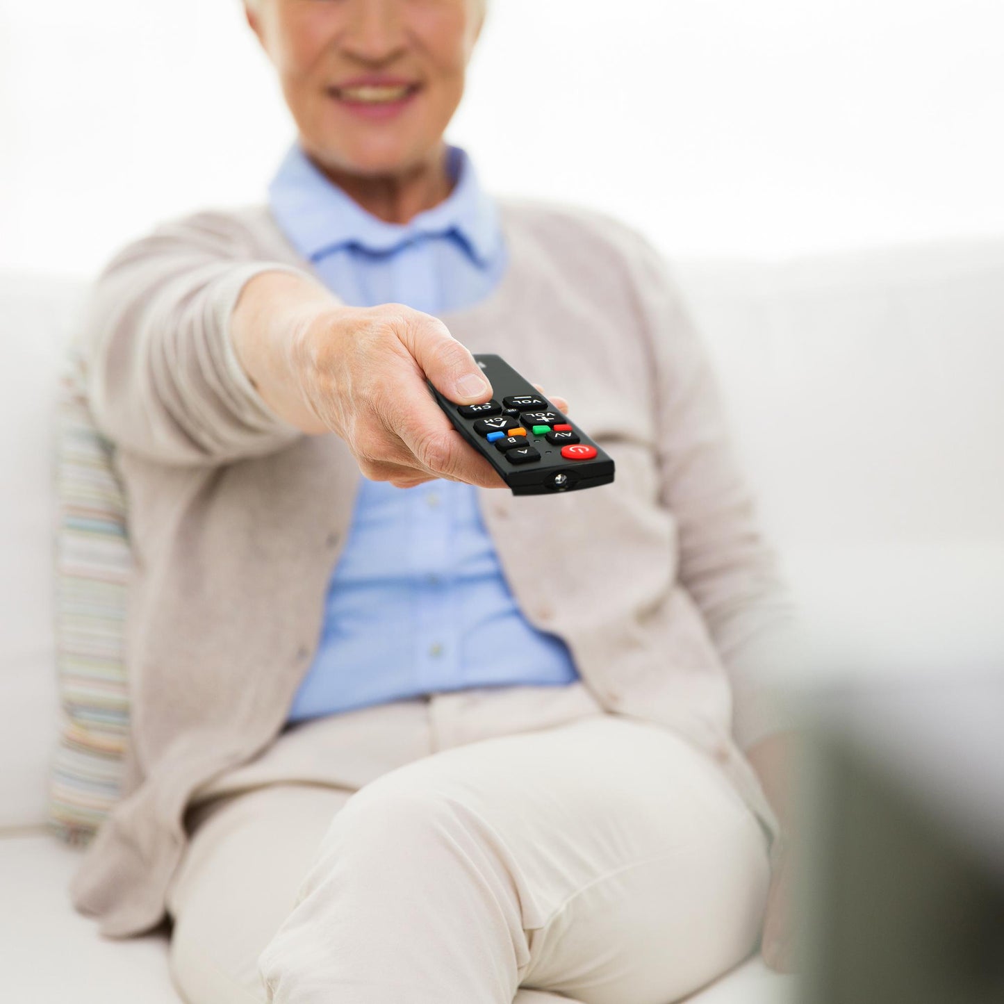 Universal Remote Control with Large Buttons, Operates 2 Devices