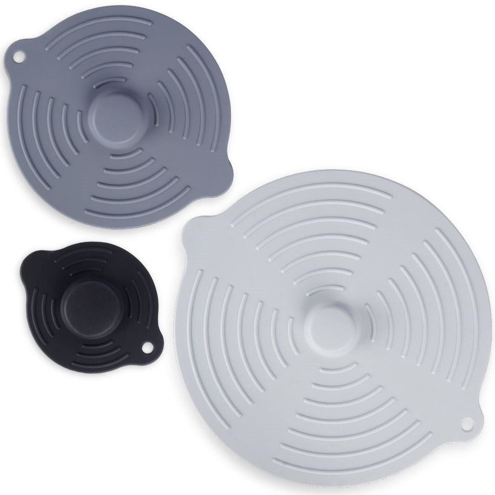 Universal Silicone Lids: Set of 3 for Pots & Bowls