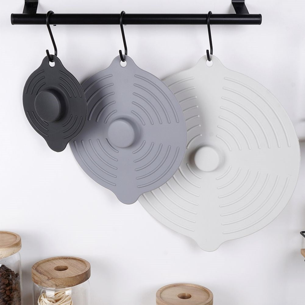 Universal Silicone Lids: Set of 3 for Pots & Bowls