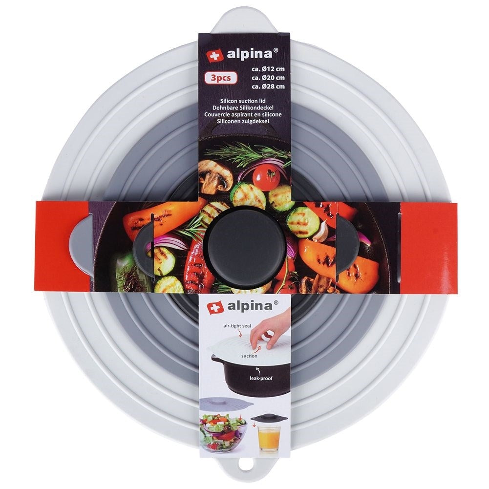 Universal Silicone Lids: Set of 3 for Pots & Bowls