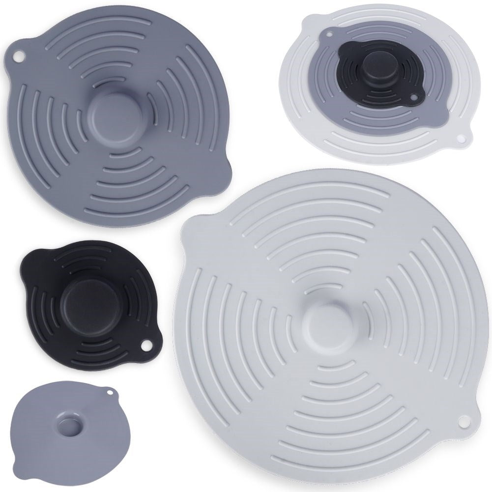 Universal Silicone Lids: Set of 3 for Pots & Bowls