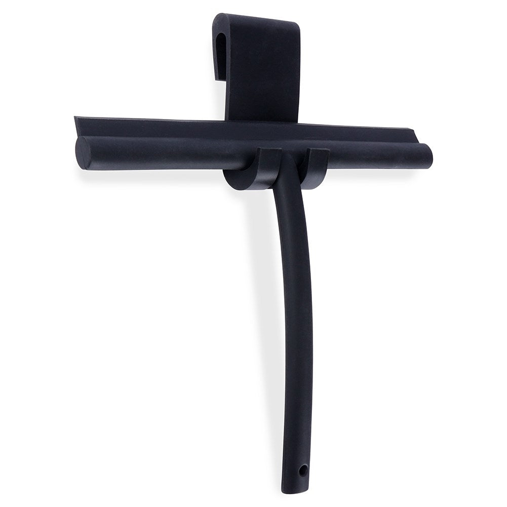 Universal black silicone water scraper with hanging hook