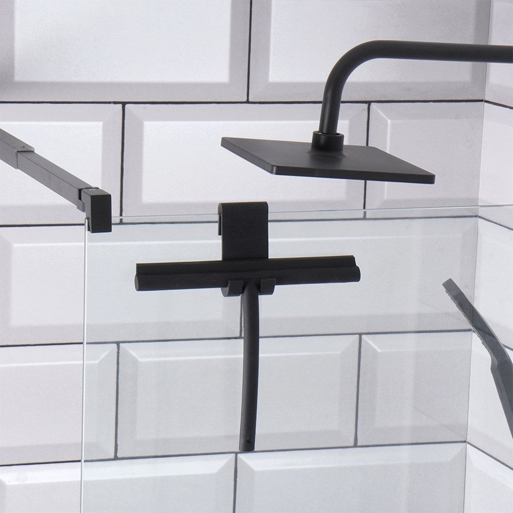 Universal black silicone water scraper with hanging hook