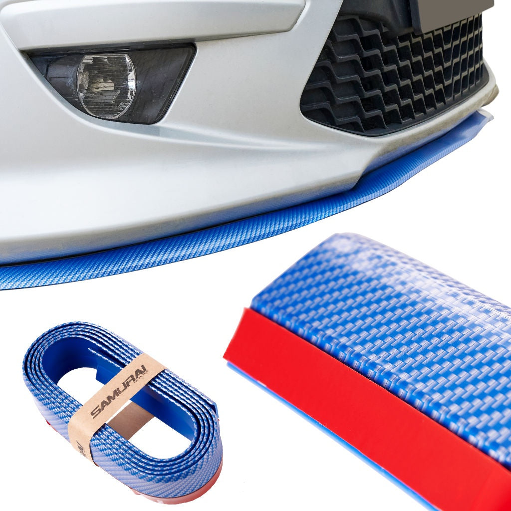 Universal bumper cover spoiler 2.5m blue