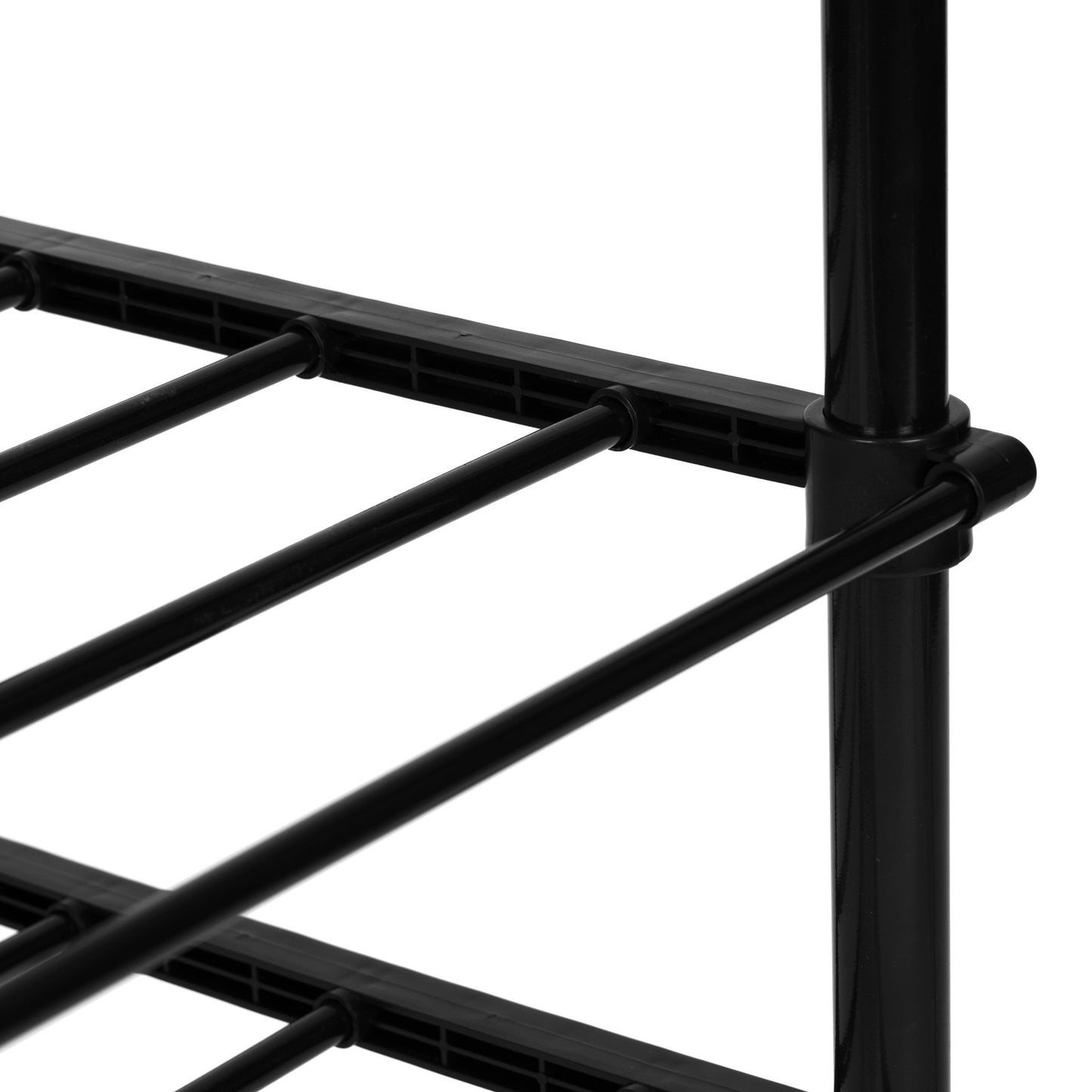 Universal clothes hanger with wheels, standing, height adjustable, 2 rods