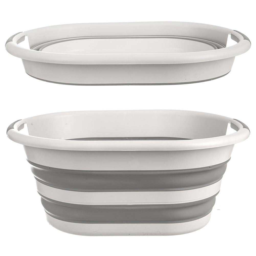 Universal collapsible laundry basket with handle