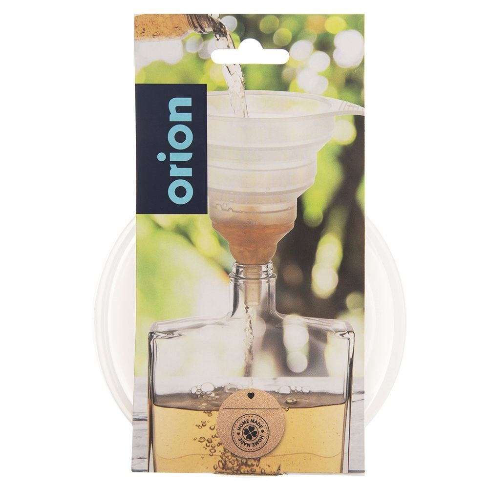 Universal collapsible silicone funnel with measuring function for the kitchen