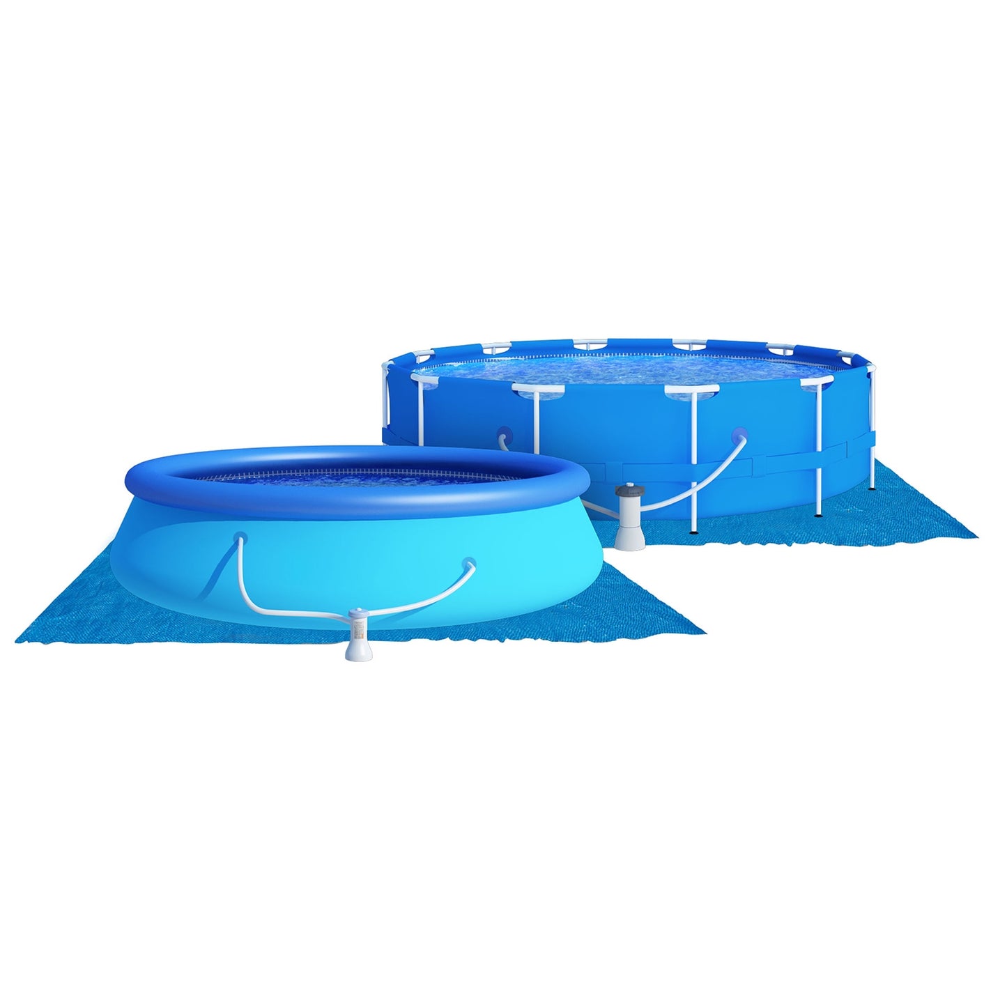 Universal foil tarpaulin mat for a garden swimming pool 435 x 435 cm DM-503