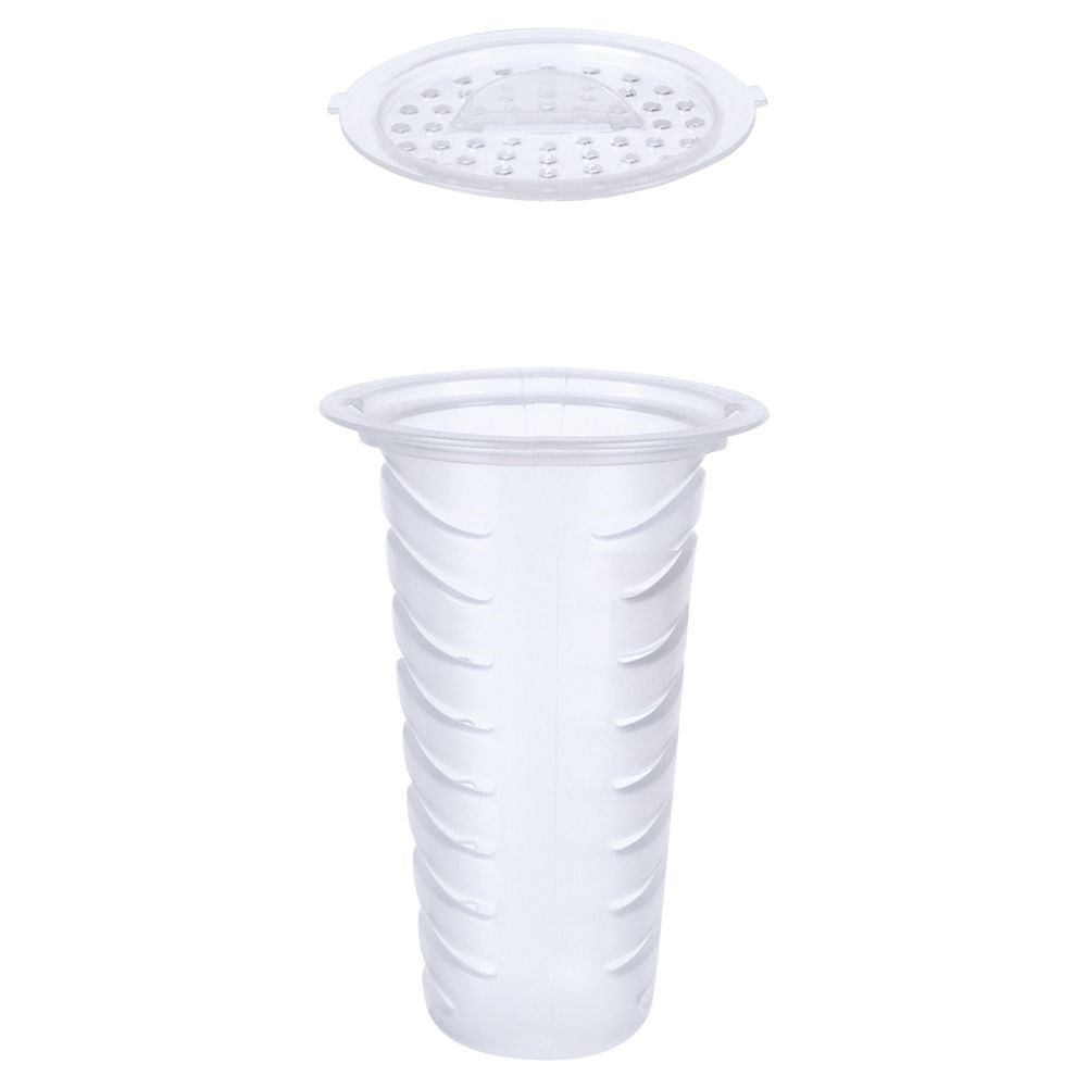 Universal glass jug with lid and fruit insert for drinks