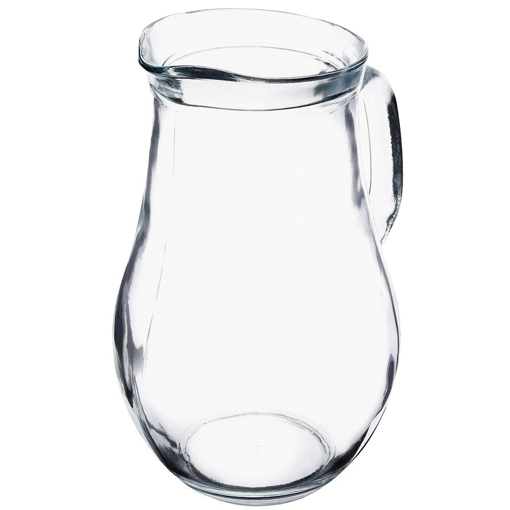 Universal glass jug with lid, spout and comfortable handle