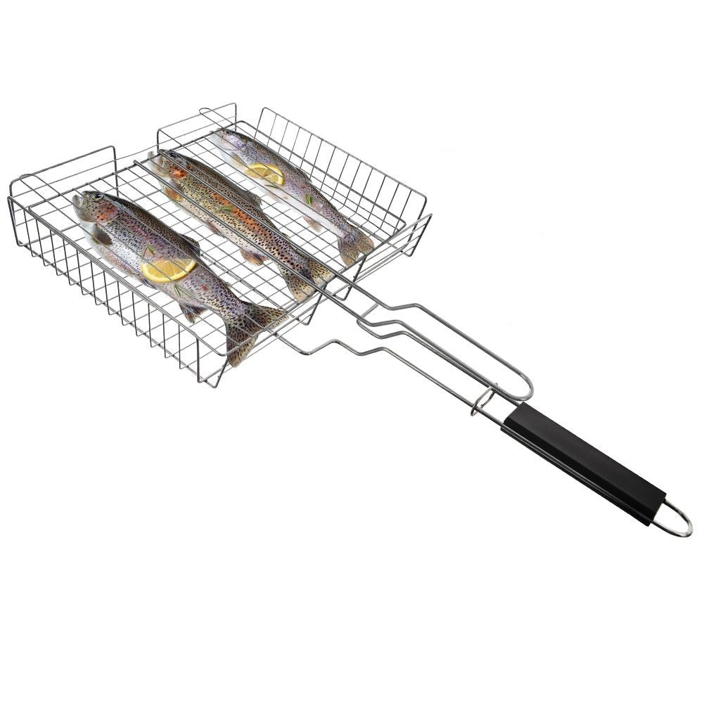 Universal grill grate with locking and non-stick coating