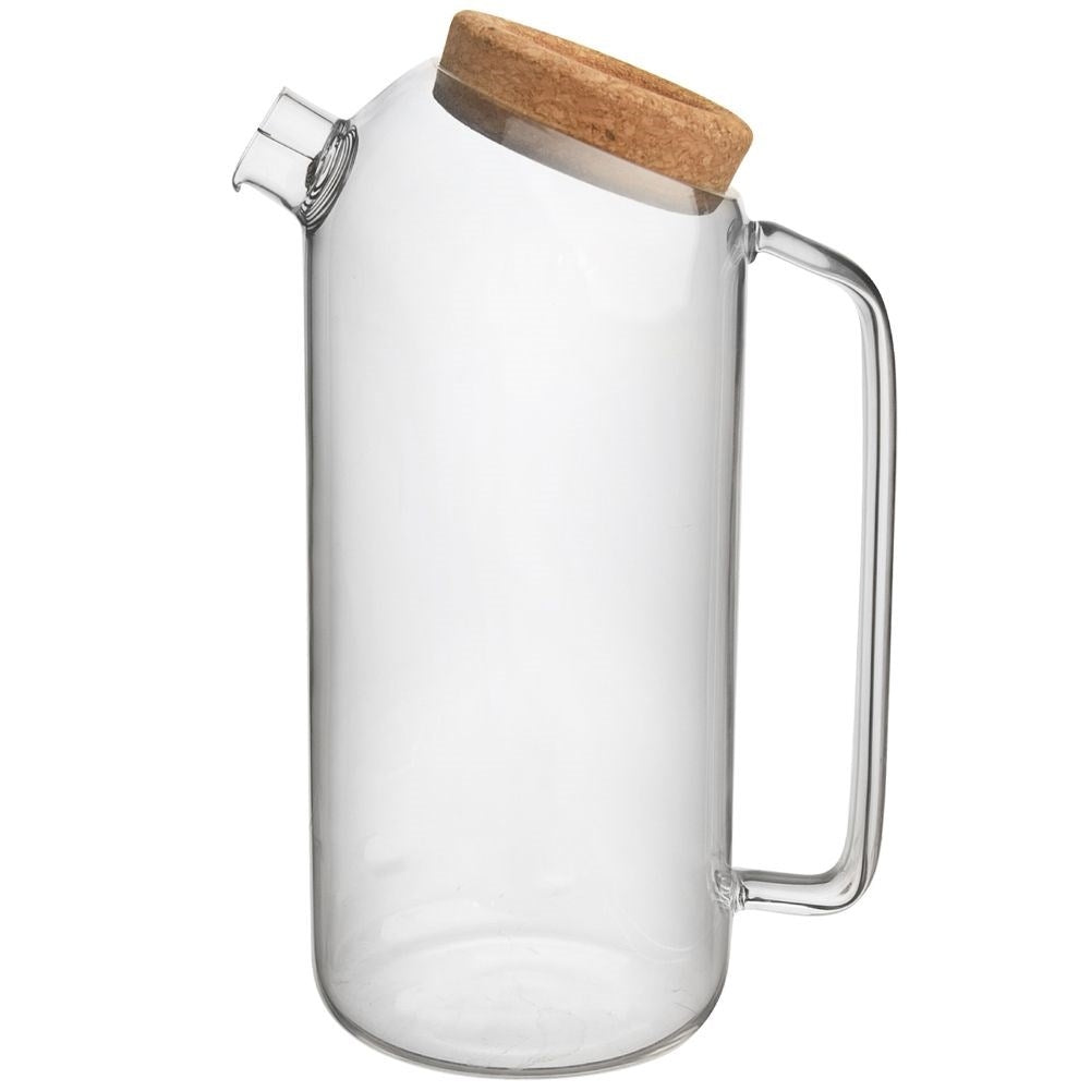 Universal jug with strainer and cork lid for all drinks