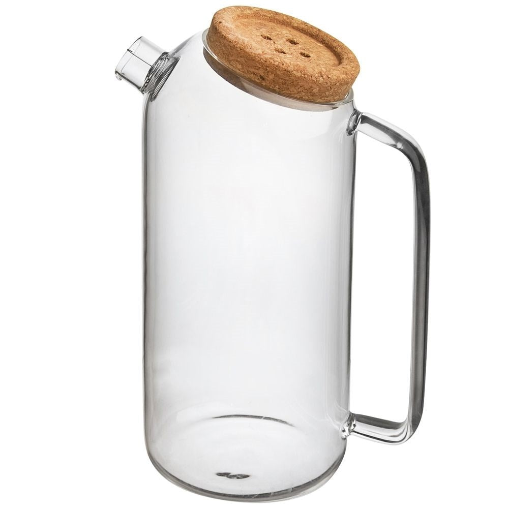 Universal jug with strainer and cork lid for all drinks