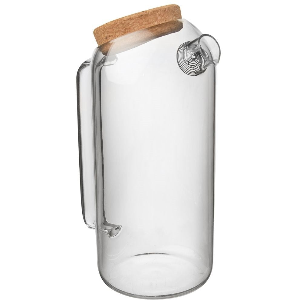 Universal jug with strainer and cork lid for all drinks