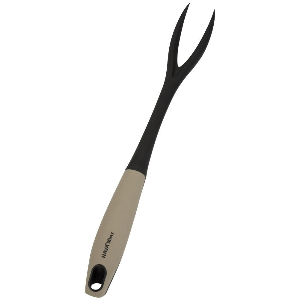 Universal kitchen fork for meat, resistant thermoplastic