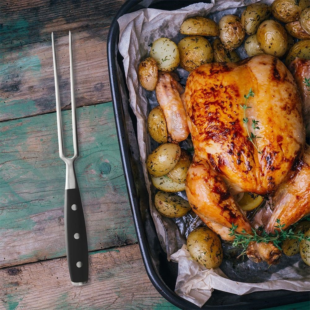 Universal kitchen fork in stainless steel, dishwasher safe