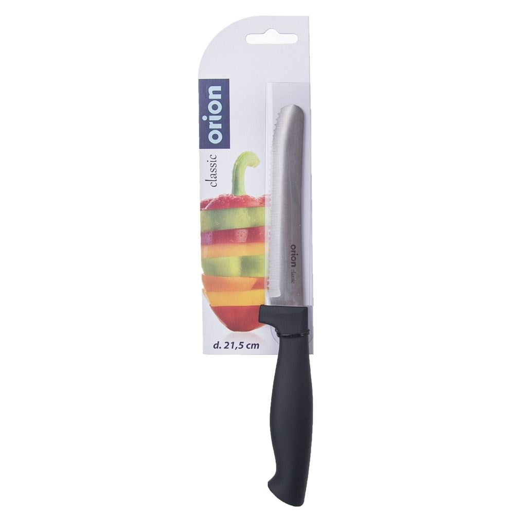 Universal knife 11 cm: Ergonomic handle, serrated blade