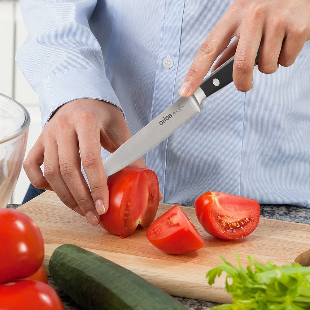 Universal knife for the kitchen in stainless steel with ABS handle