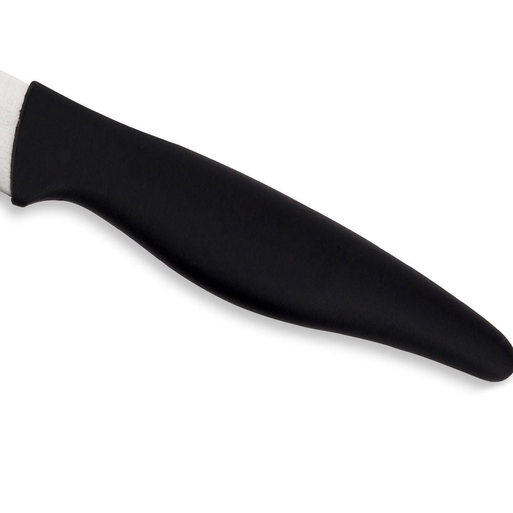 Universal knife in stainless steel with non-slip handle