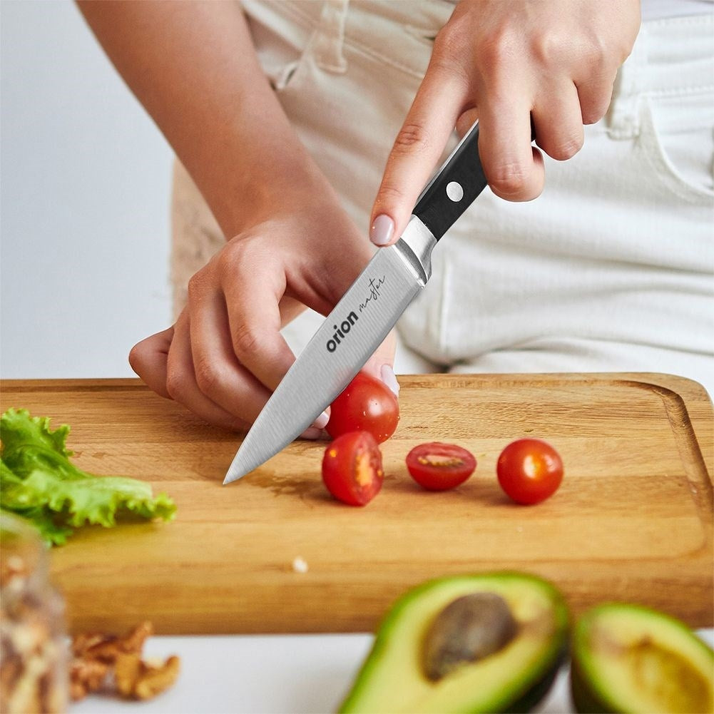 Universal knife in stainless steel with robust ABS handle